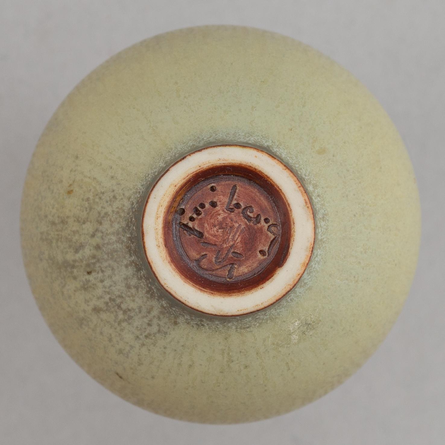 Berndt Friberg, a set of five stoneware miniature vases, Gustavsbergs studio, 1950's.