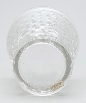 VAS, glas, etsad signatur Lalique France.