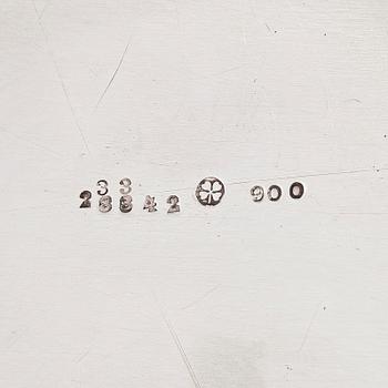 A silver breadbasket from Silberwarenfabrik Alexander Sturm, mid-20th century.