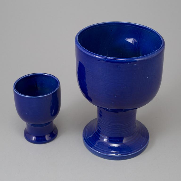 Two Lisa Larson stoneware vases, from Gustavsberg.