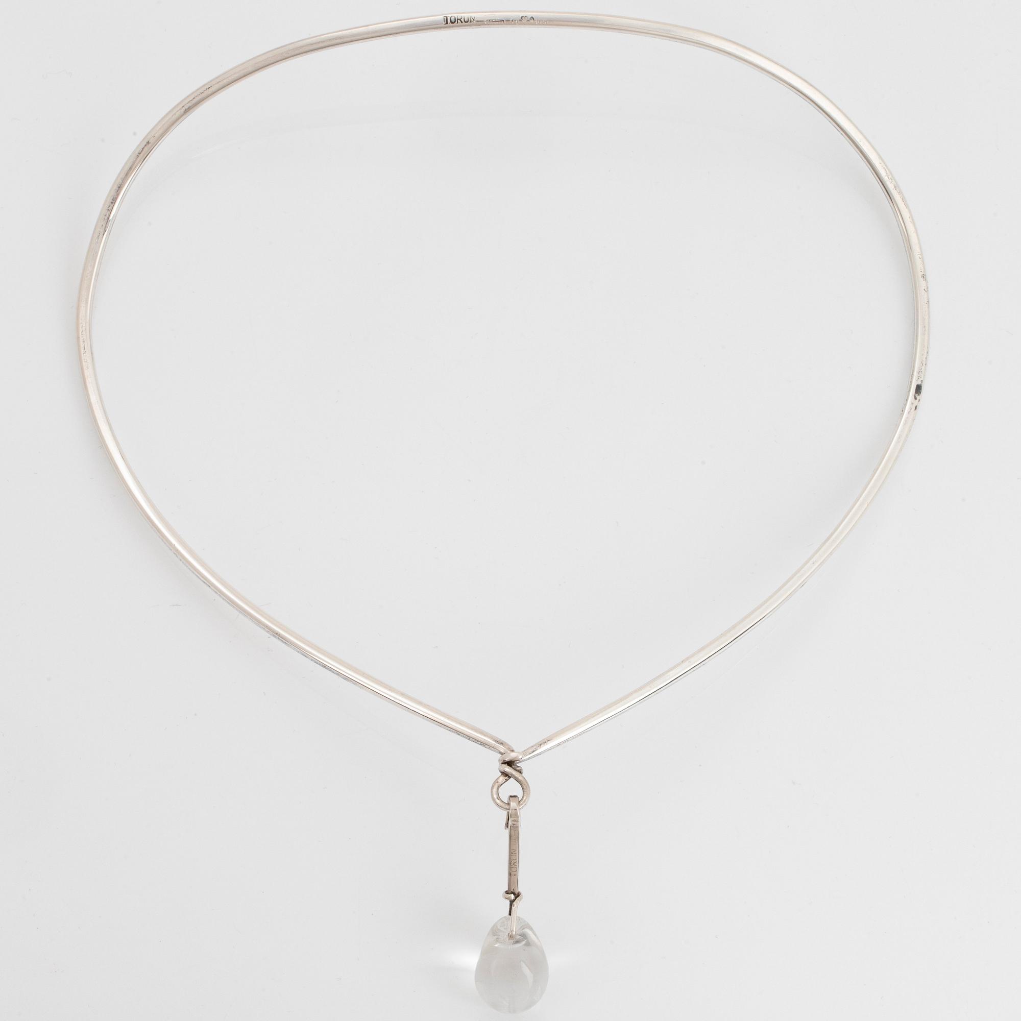 Vivianna Torun Bülow-Hübe, a silver necklace with pendant, executed in her own workshop, Stockholm 1964.