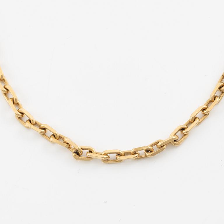 Necklace, chain, 18K gold, anchor link, Balestra.