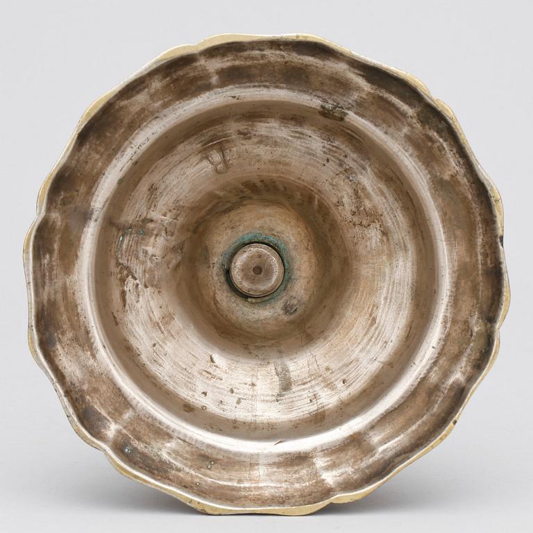 LJUSSTAKE, argent haché, troligen Frankrike, 1700-tal.