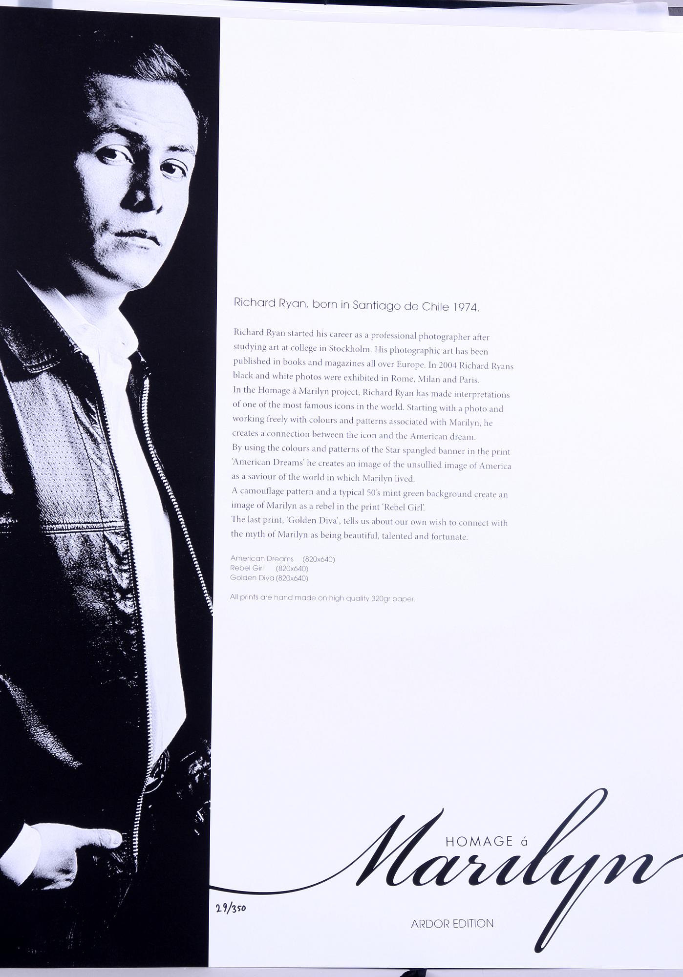 RICHARD RYAN, mapp med 3 färgserigrafier, sign och numr 29/350.