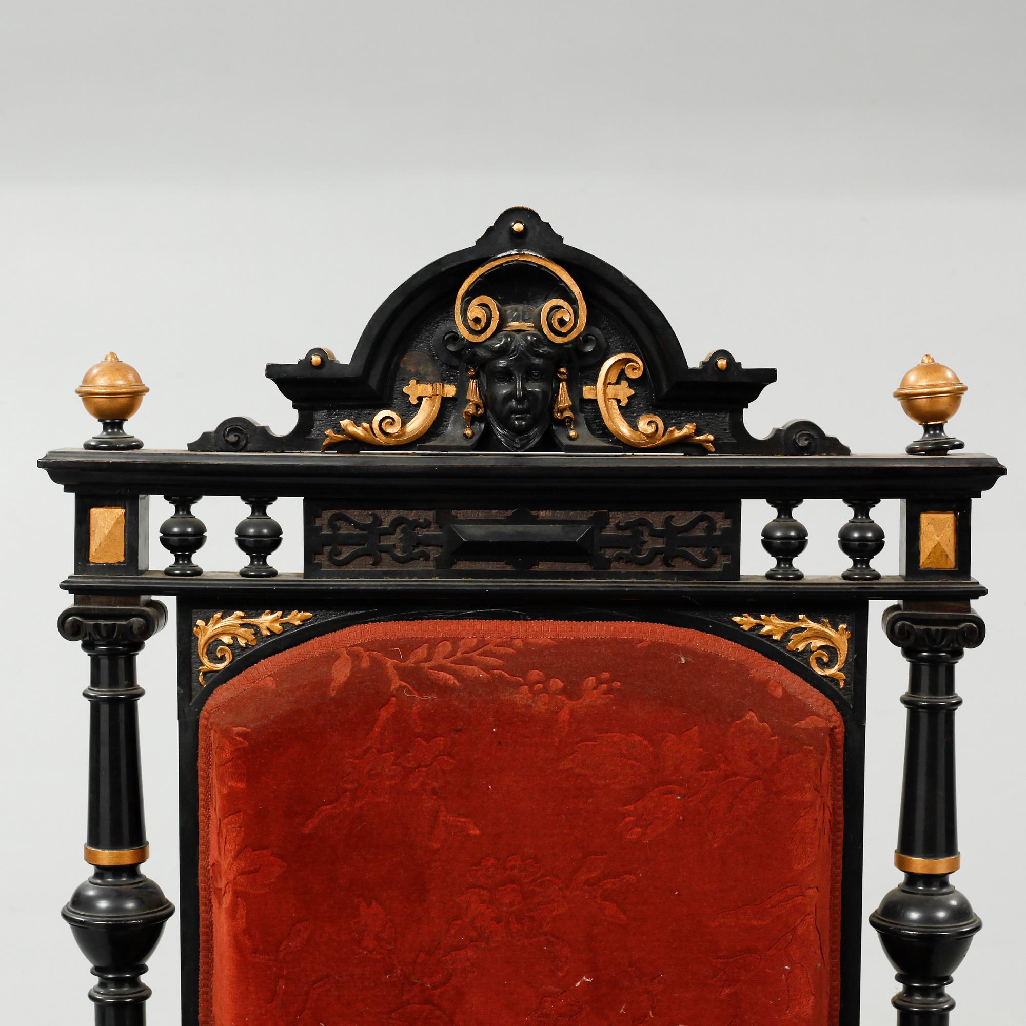 Nine items in Neo Renaissance style, late 19th century.