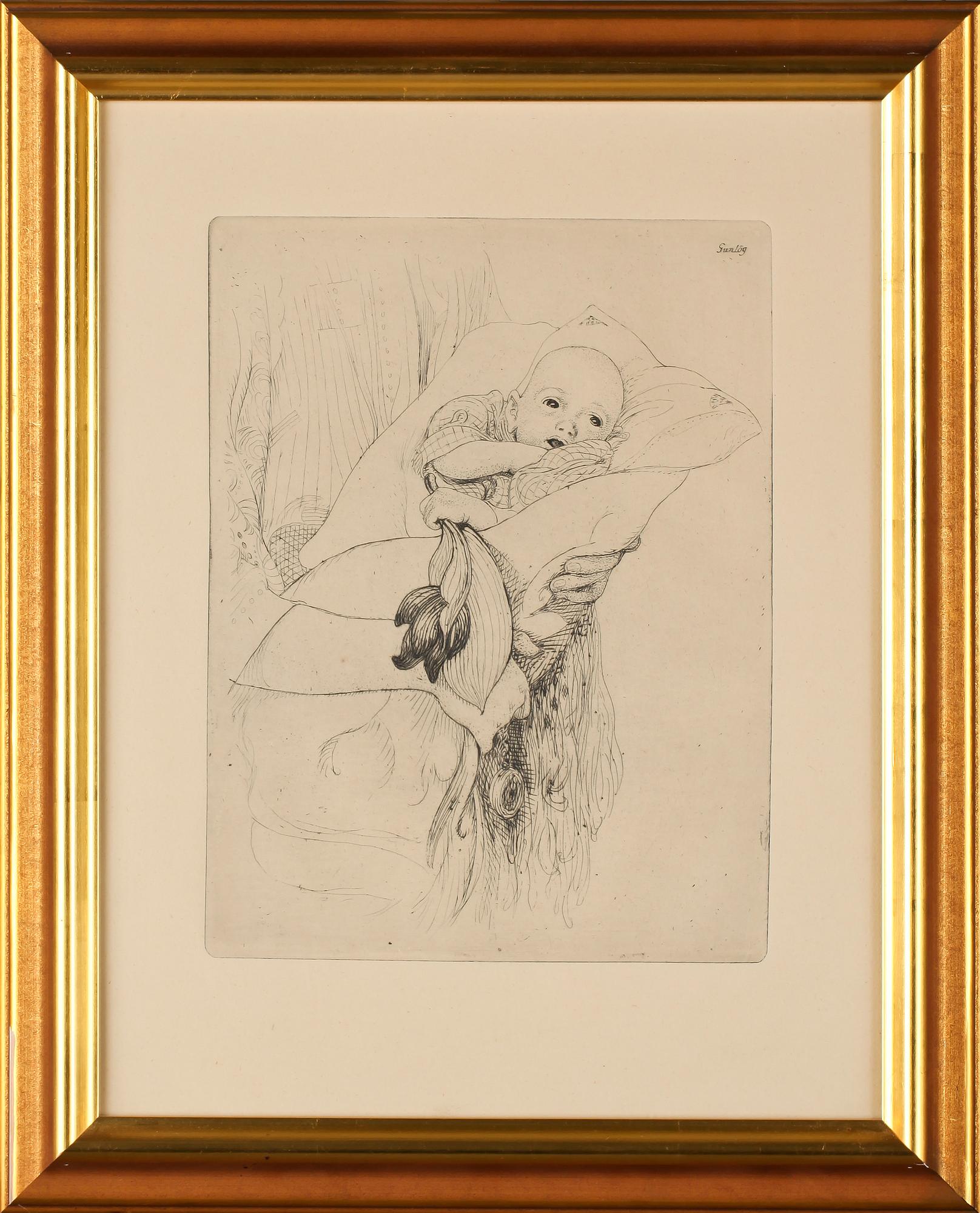 CARL LARSSON, efter, etsning, osignerad.