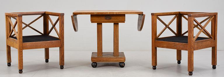BORD samt STOLAR, 2 st, 1920-tal.