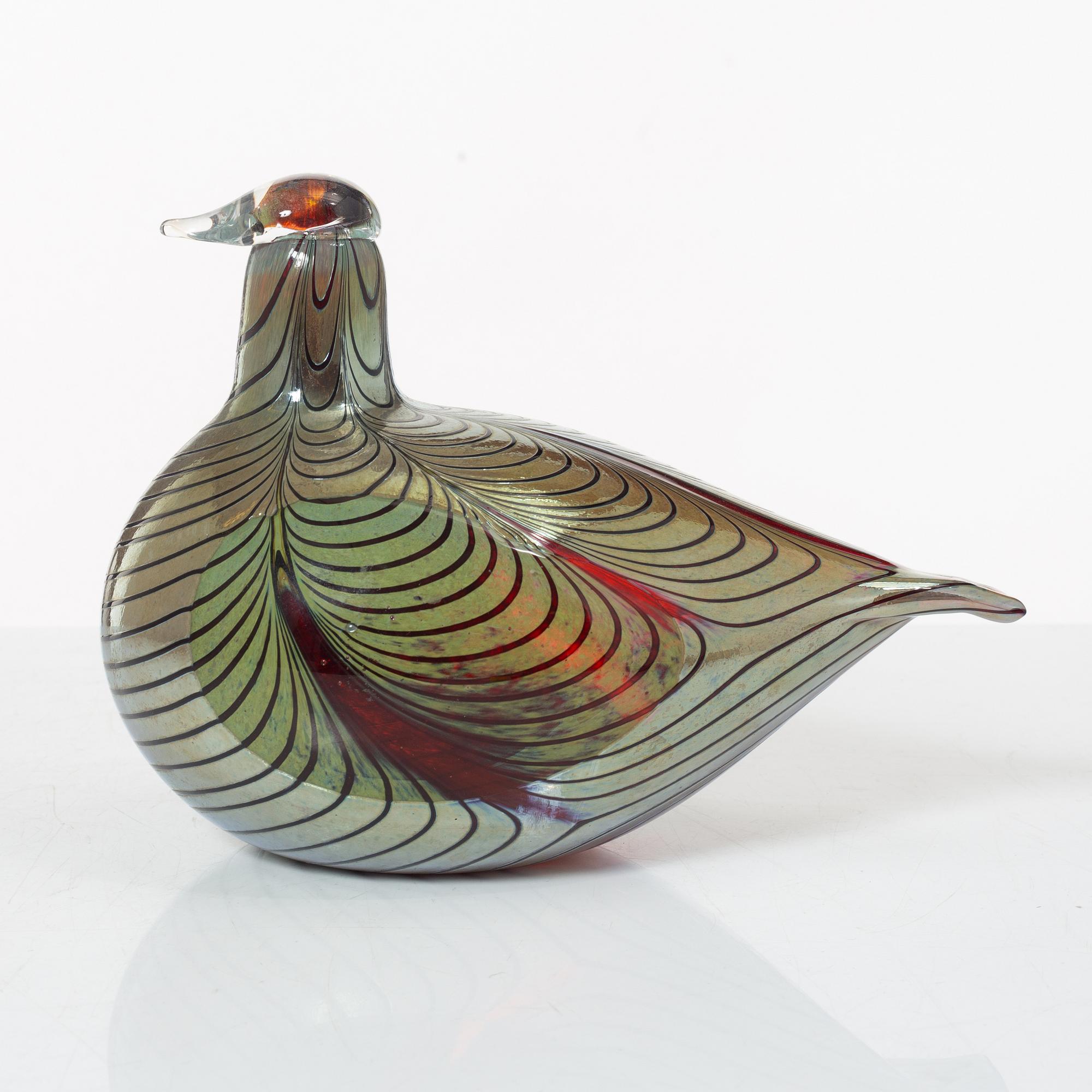 Oiva Toikka, fågel, glas, Nuutajärvi, Notsjö, Finland.