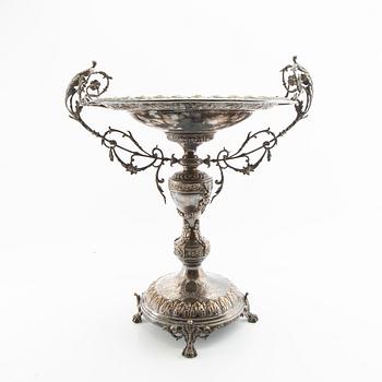 Bowl on foot Neo-Renaissance around 1900 silver plate.