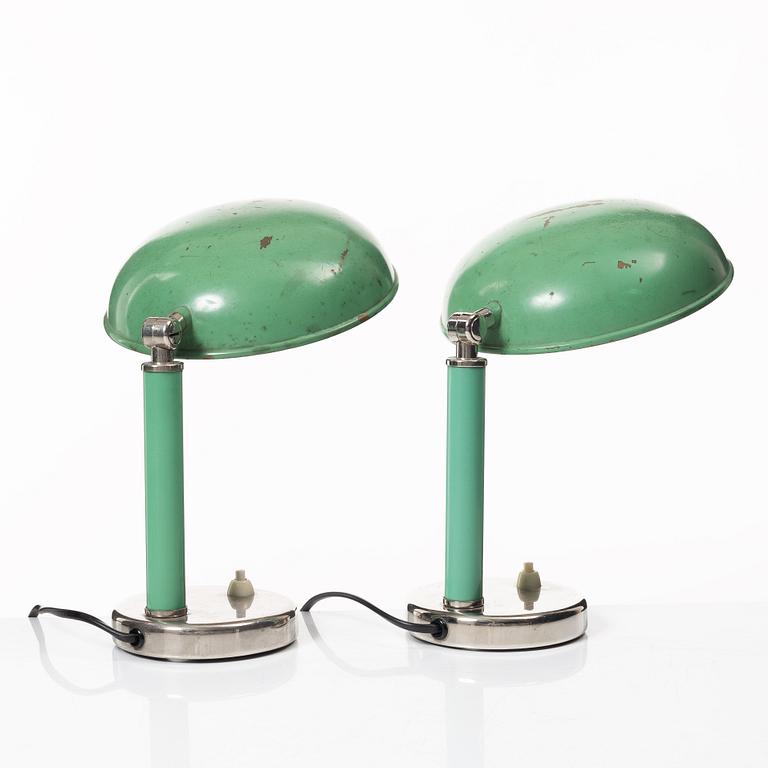 Erik Tidstrand, a pair of table lamps model "29359", Nordiska Kompaniet, 1930s.