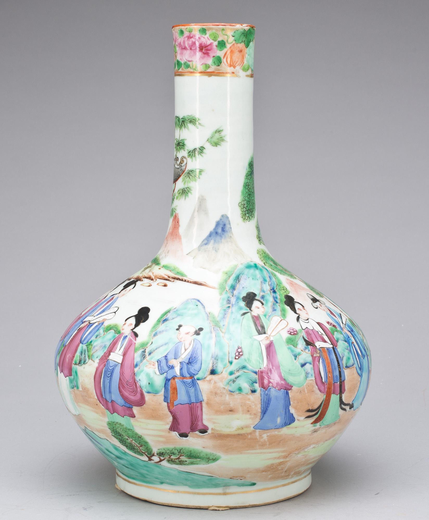 VAS, porslin, Kanton 1800-tal.