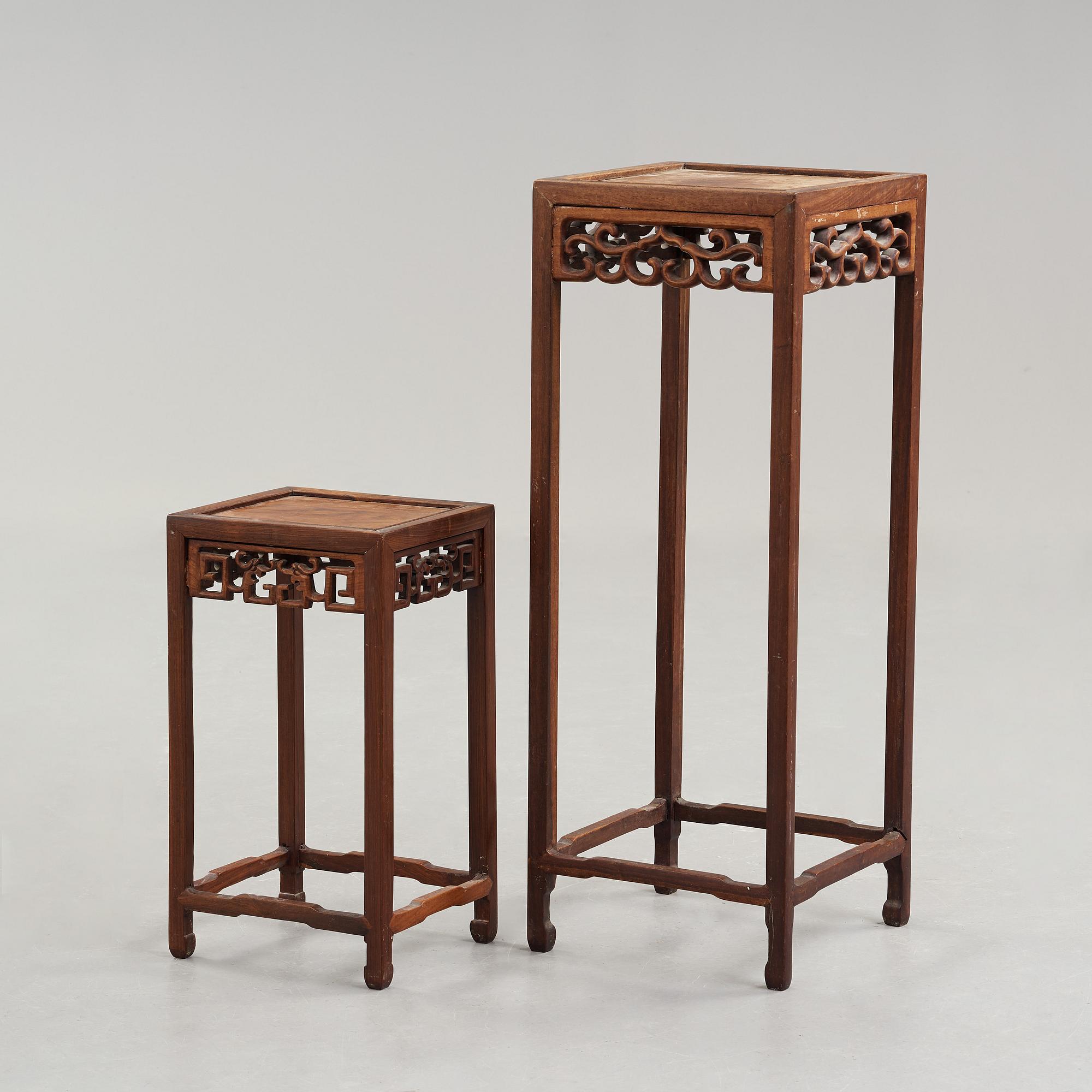 Two Chinese side tables, early 20th Century.