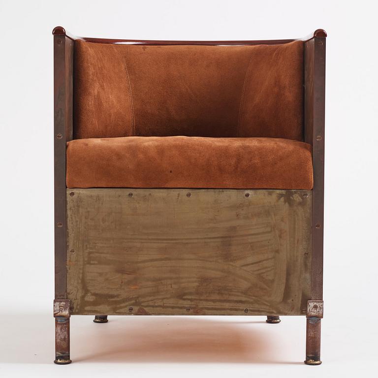 Mats Theselius, a "Järn/Moccafåtöljen" armchair, ed. 218/360, Källemo, Värnamo, post 1994.