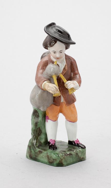 FIGURIN, porslin, Gardner, Ryssland, 1800-tal.