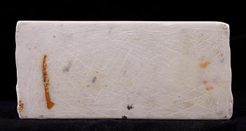 OSCAR JOHANNESSON, skulptur, marmor, monogramssign.