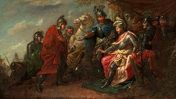348. Christian Bernhard Rode Hans krets, Darius framför Alexander den Store.