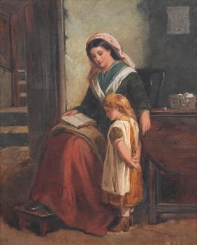 Frederick Daniel Hardy, interior with mother and child.