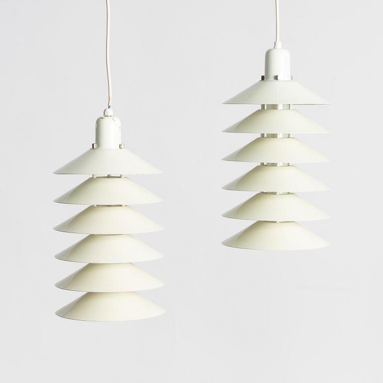 Jörgen Gammelgaard, taklampor, ett par, "Tip Top 6", Pandul 1960/70-tal.