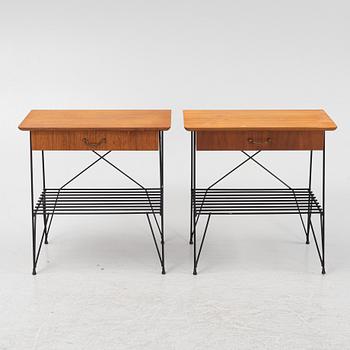 A pair of bedside tables, mid 20th Century.