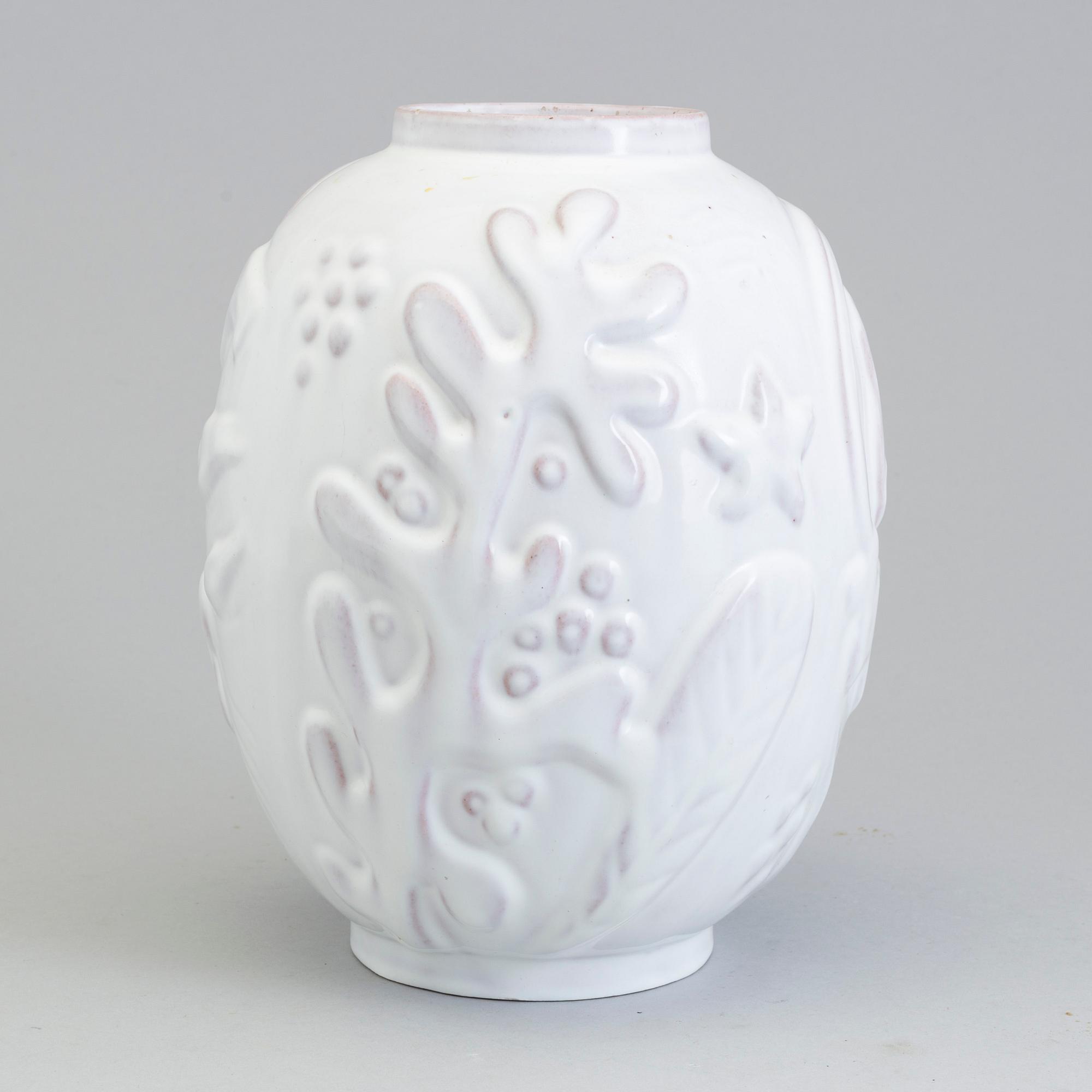A earthenware vase by Anna-Lisa Thomson for Upsala Ekeby, around the mid 20th century.