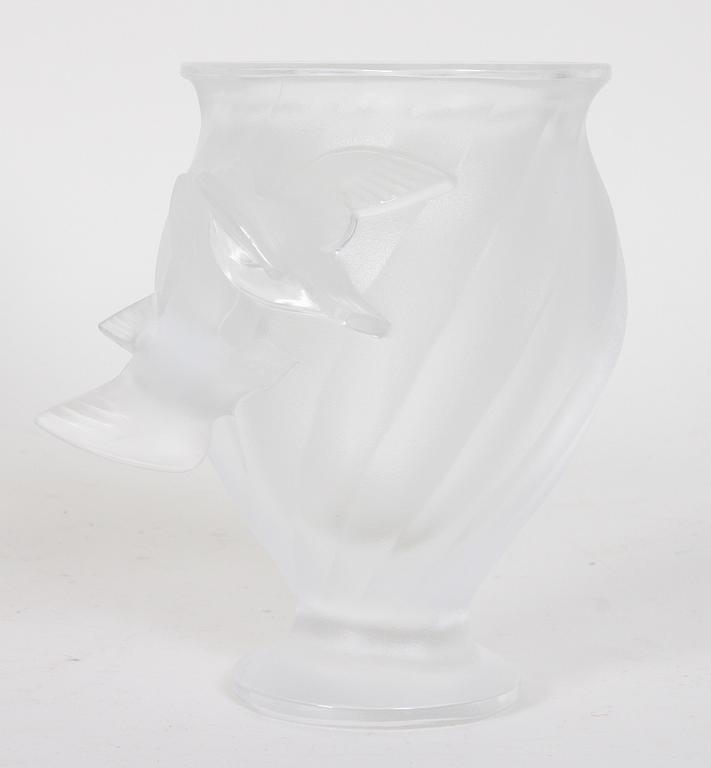 SKÅL samt 2 st VASER, glas, Lalique.