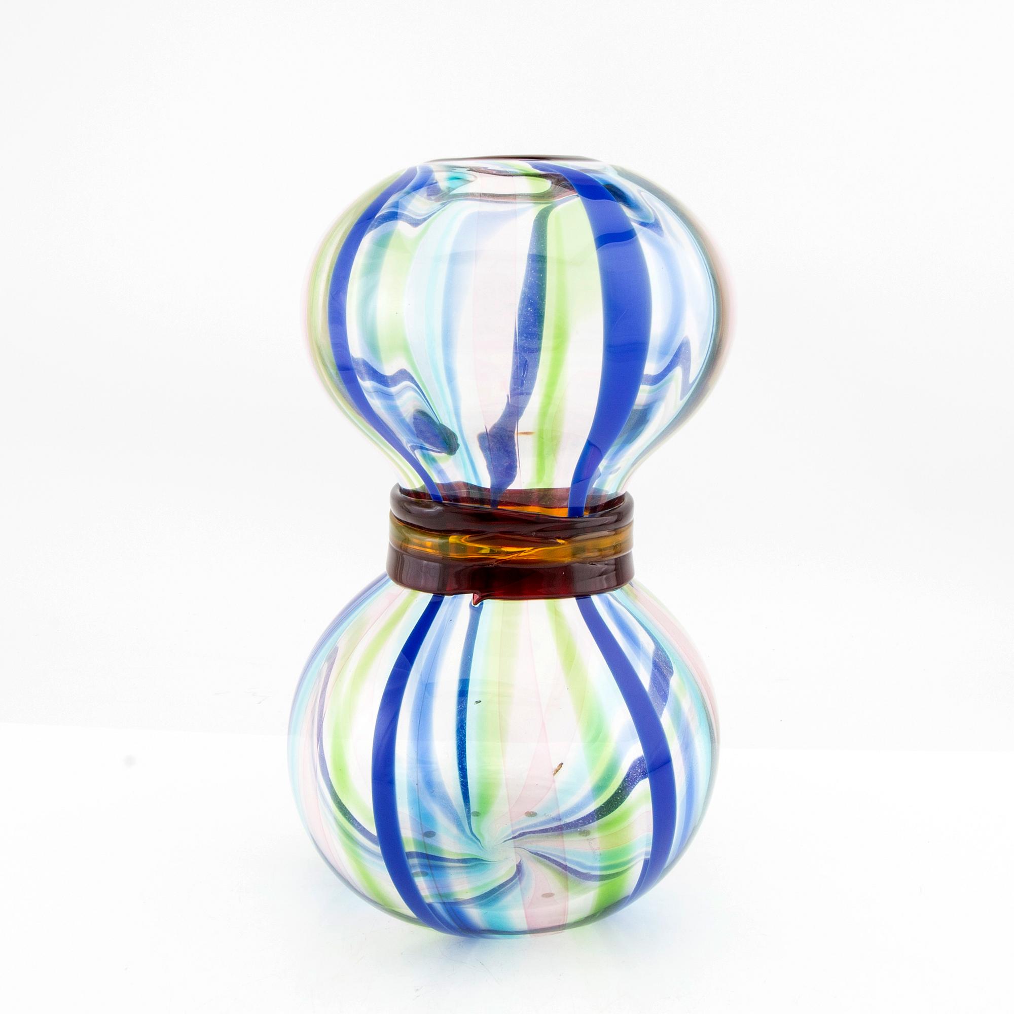 Berit Johansson, vase for Salviati, signed and dated '91.