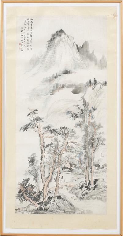 RULLMÅLNING, attribuerad till Gu Kunbo (1905-1970).