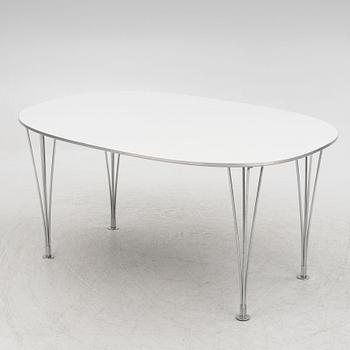 Bruno Mathsson & Piet Hein, matbord, "Superellips", Fritz Hansen, Danmark, daterat 1995.