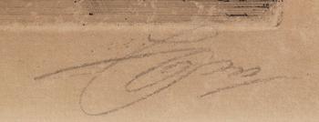 Anders Zorn, a signed etching from 1917.