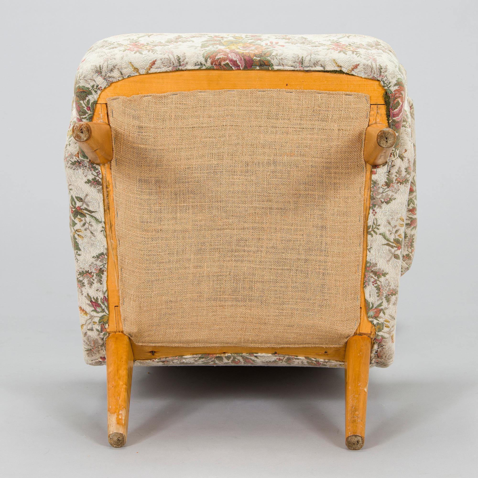 Carl Gustaf Hiort af Ornäs, nojatuoli, Hiort Tuote Puunveisto, 1940-luku.