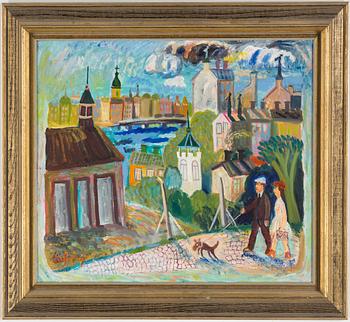 ELIS RYBERG, oil pn panel, signed. Dated 1973 verso.