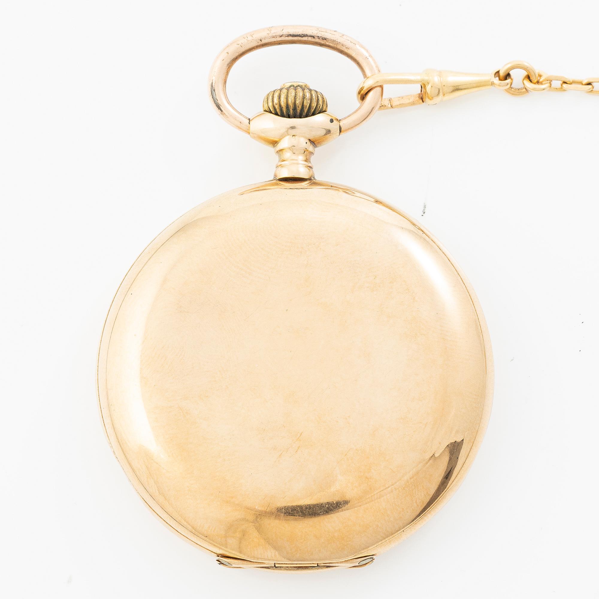 Pocket watch, hunter, 50.5 mm.