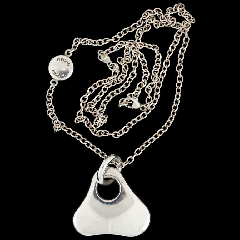 RINGAR, 2 st, ÖRCLIPS, ett par samt HÄNGE, silver, Georg Jensen, Danmark.