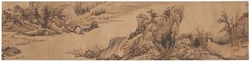 981. A Chinese scroll painting by anonymous artist, ink and colour on silk, Qing dynasty (1644-1912).