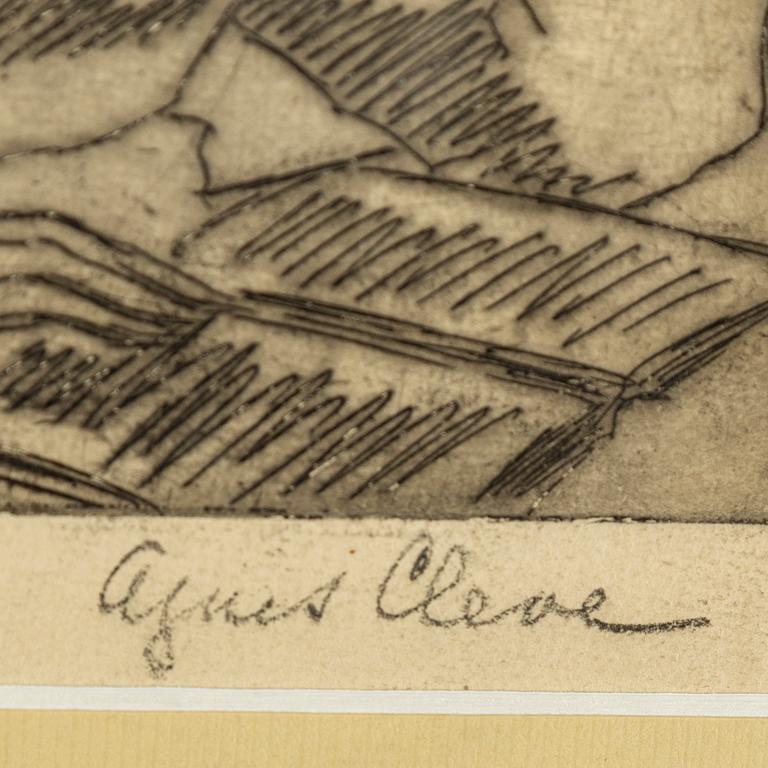 AGNES CLEVE, etching, signed Agnes Cleve and dated 1910.