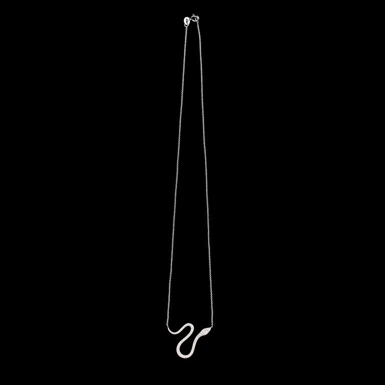 HALSBAND, 18K vitguld, diamanter tot ca 0.30 ct.