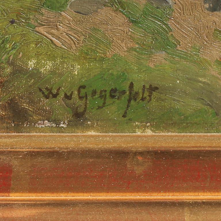 WILHELM VON GEGERFELT, olja på duk, signerad.