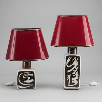 CARL-HARRY STÅLHANE, two table lamps "Orient" Rörstrand.