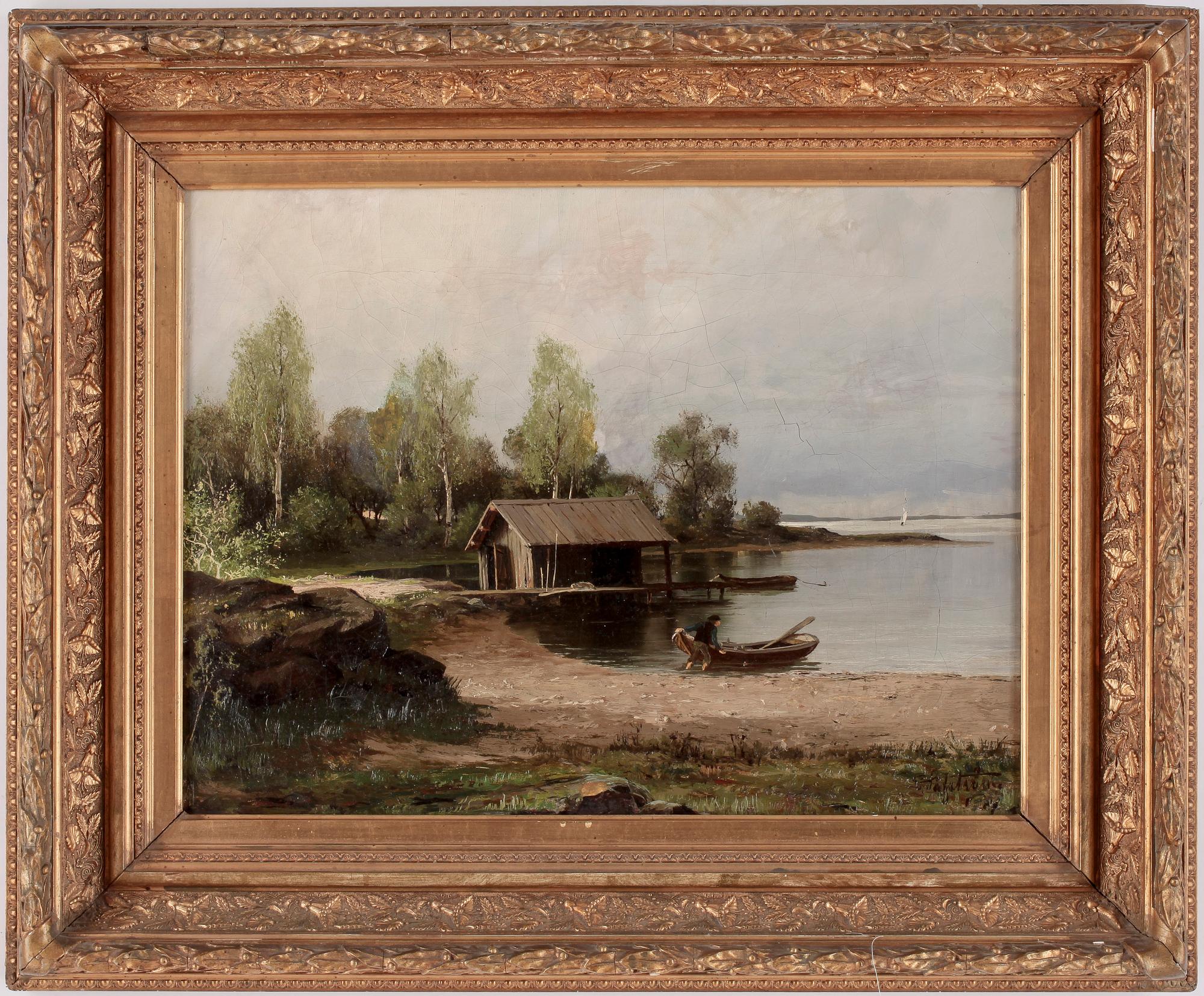 AXEL GILLIS HAFSTRÖM, tillskriven, olja på duk, signerad.