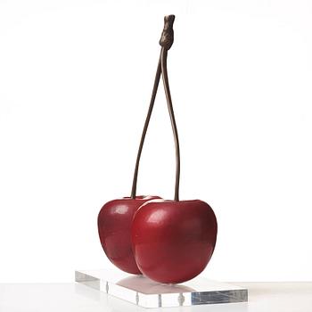 Hans Hedberg, a faience and bronze sculpture of cherries, Biot, France.