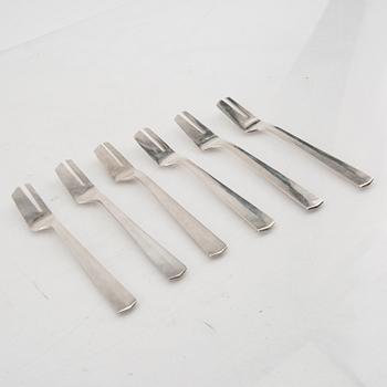 A Swedish 20th century set of 12 silver cake forks mark of Anders Ericson Kristianstad 1969 weight 390 grams.