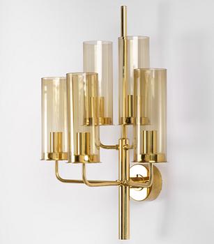 Hans-Agne Jakobsson, vägglampett, "Sonata", modell "V169-5", Hans-Agne Jakobsson AB, Markaryd, 1960-70-tal.