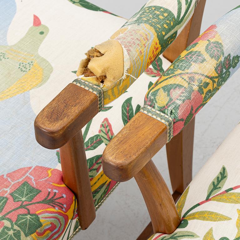 Josef Frank, a pair of model 695 armchairs, Svenskt Tenn.