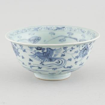 A Chinese porcelain bowl, Ming dynasty (1368-1644).