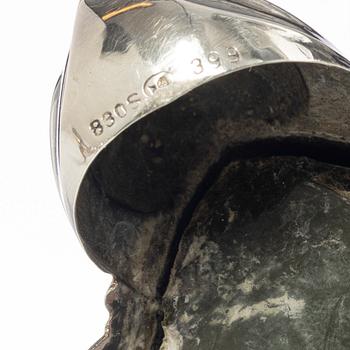 A pair of Norwegian silver candlesticks, mark of Th Marthinsen, Tönsberg,  mid-20th century.