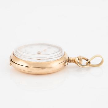 Pocket watch, 14K gold, 34 mm.