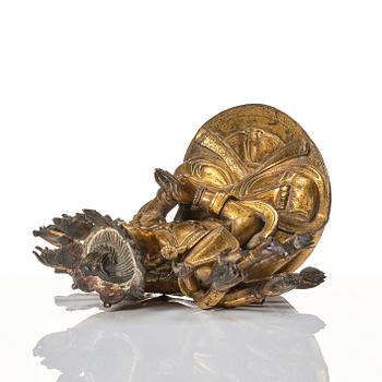Bodhisattva, förgylld brons. Mingdynastin (1368-1644).