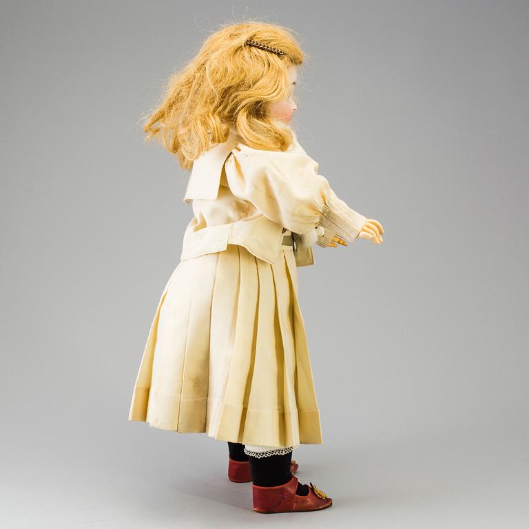 A bisque head doll by Jules Steiner, Paris, France, late 19th century.