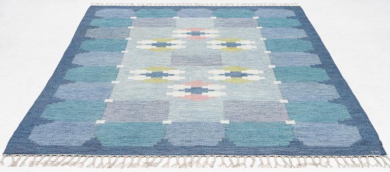 Ingegerd Silow, a carpet, 'Siljan', flat weave, c 280 x 195 cm, signed IS.