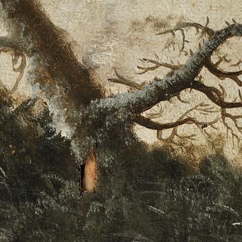 OKÄND KONSTNÄR, olja på duk, bär sign. Edouard Ferey. 1800-tal.